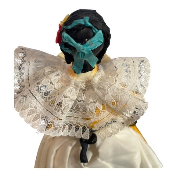 Vintage Spanish Flamenco Dancer Doll with Fan and Stand 12" - Picture 3 of 7